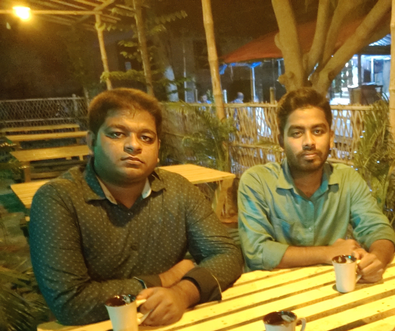 Me with my friend near Sylhet. Photo captured by Nazmul